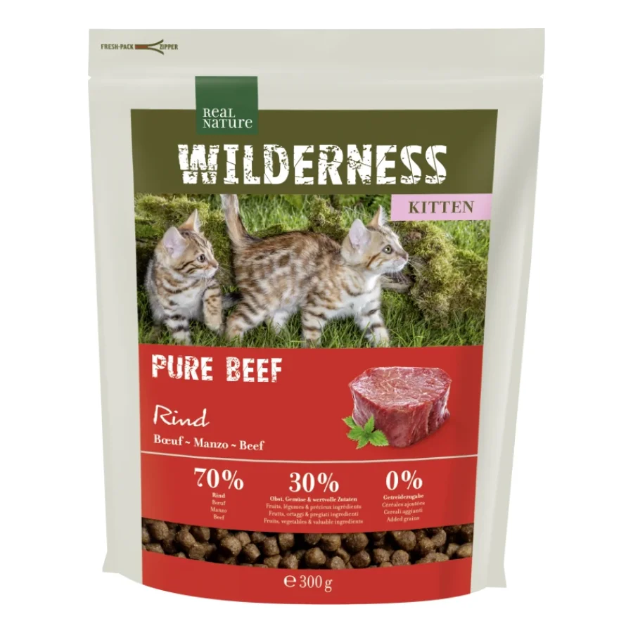 REAL NATURE WILDERNESS Croquettes pour chaton Pure Beef 300 g