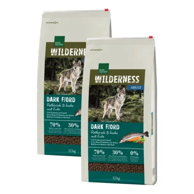 REAL NATURE WILDERNESS Dark Fjord Cerf, saumon et canard 2x12 kg