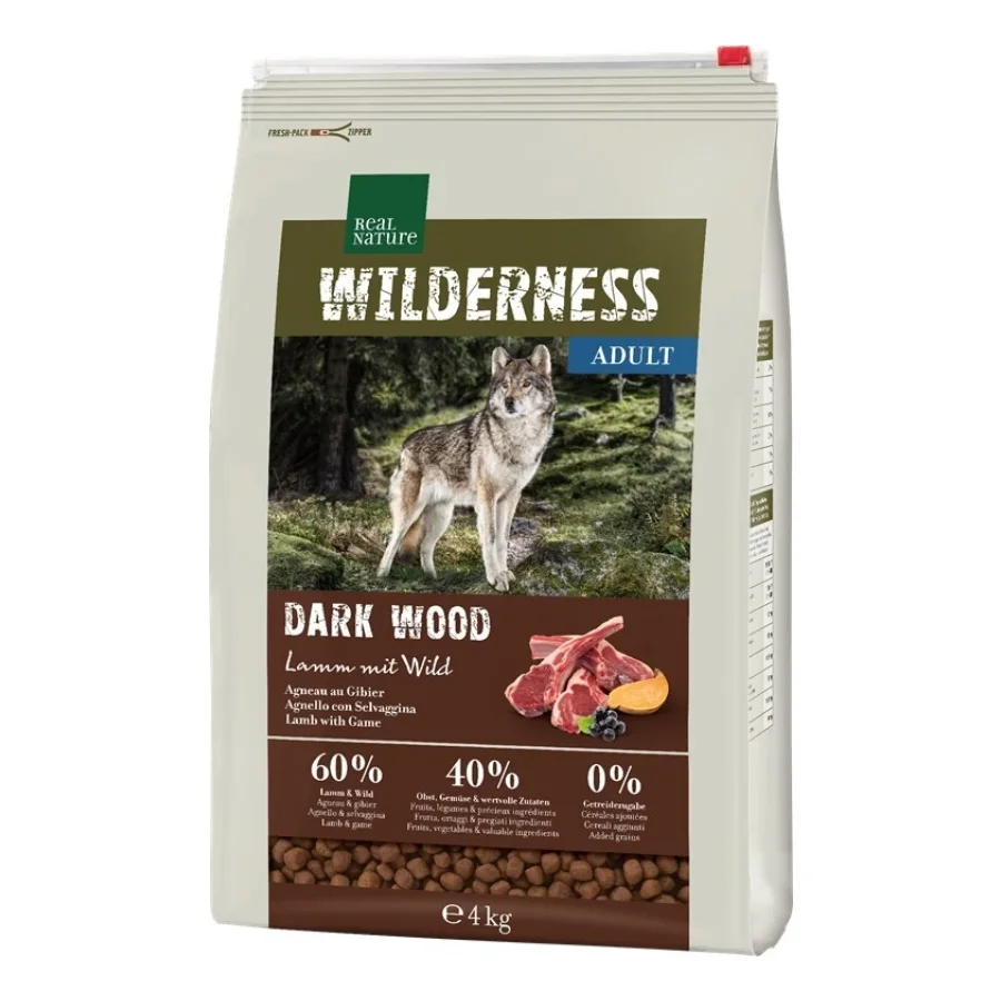 REAL NATURE WILDERNESS Dark Wood Agneau avec Gibier 4 kg