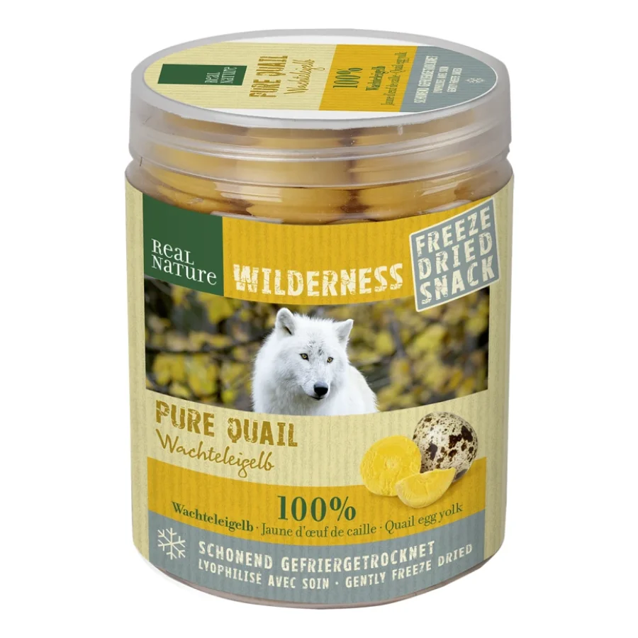 REAL NATURE Wilderness Friandises Lyophilisées pour Chiens Pure Caille 50g