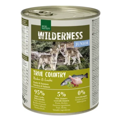 REAL NATURE WILDERNESS Junior True Country Huhn & Lachs 24x800 g