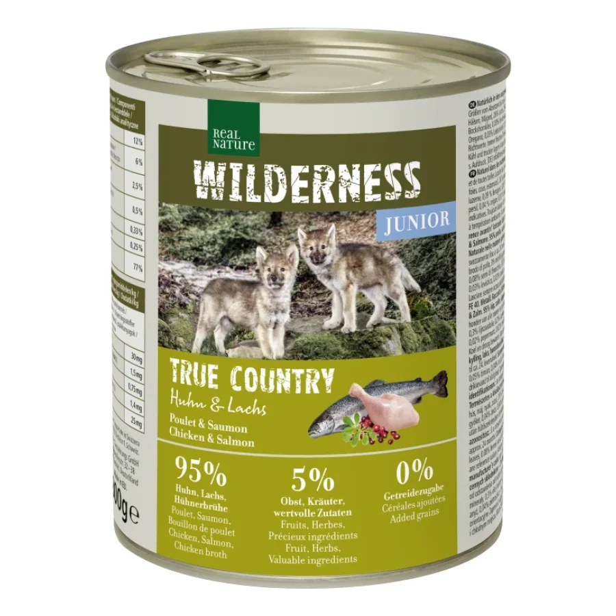 REAL NATURE WILDERNESS Junior True Country Huhn & Lachs 6x800 g