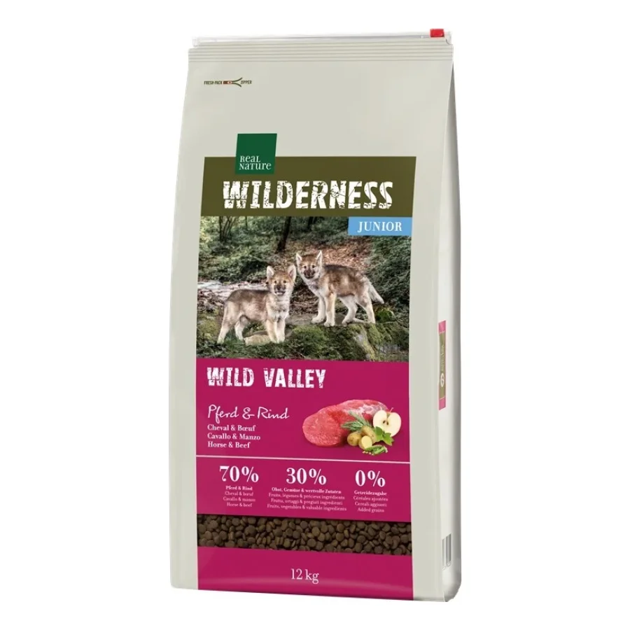 REAL NATURE WILDERNESS Junior Wild Valley Cheval et bœuf 12 kg