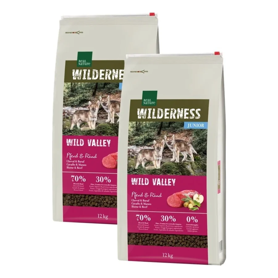 REAL NATURE WILDERNESS Junior Wild Valley Cheval et bœuf 2x12 kg