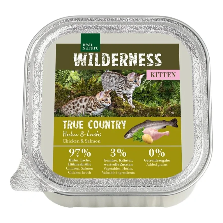 REAL NATURE WILDERNESS Kitten 16 x 100 g True Country Huhn & Lachs 16x100 g