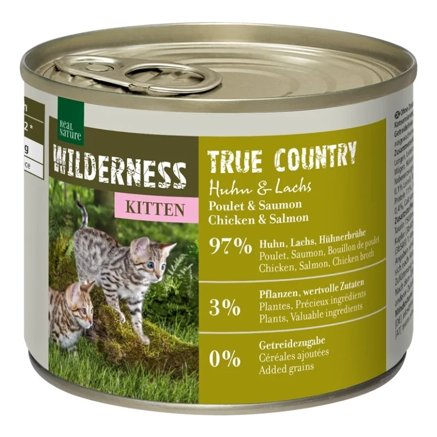 REAL NATURE WILDERNESS Kitten True Country Huhn & Lachs 24x200 g