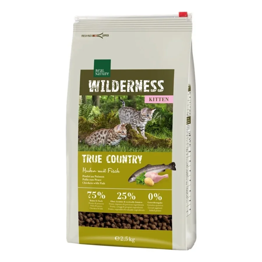 REAL NATURE WILDERNESS Kitten True Country Poulet au poisson 2,5 kg