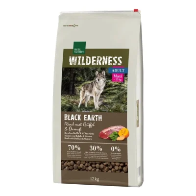REAL NATURE WILDERNESS Maxi Adult Black Bœuf à l'autruche et au buffle 12 kg