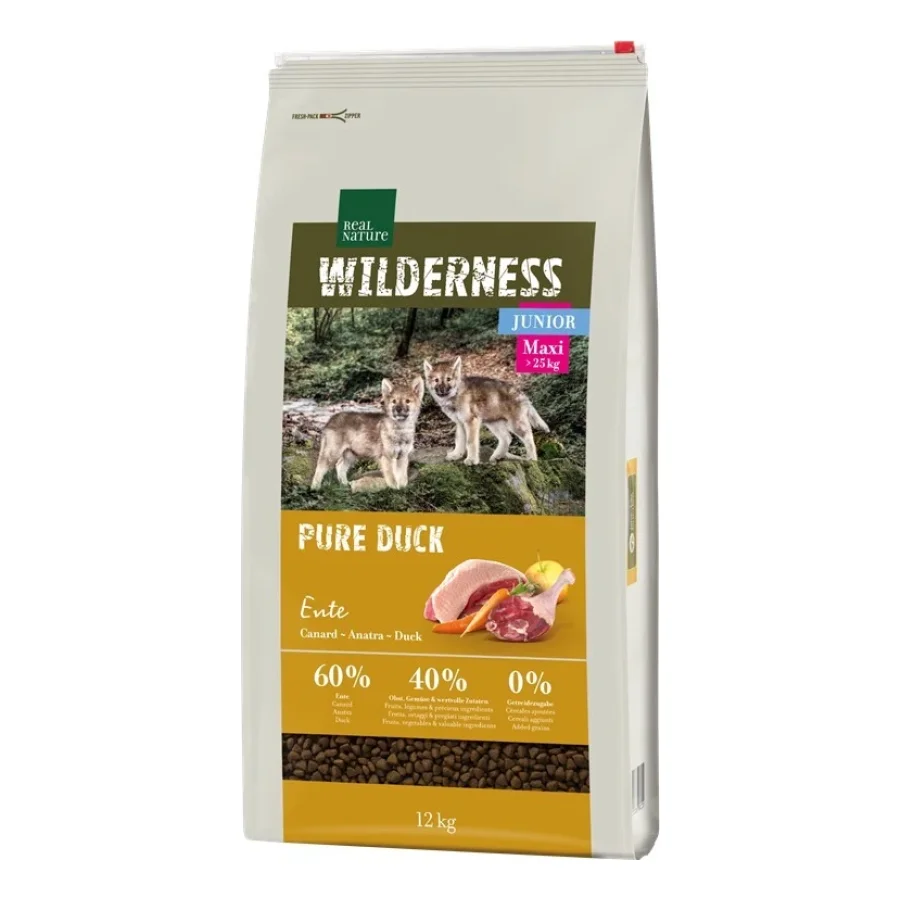 REAL NATURE WILDERNESS Maxi Junior Pur Canard 12 kg