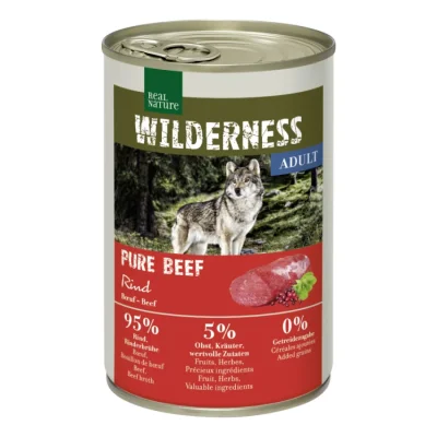 REAL NATURE WILDERNESS Nourriture humide Chien Adulte Pure Beef 12x400 g