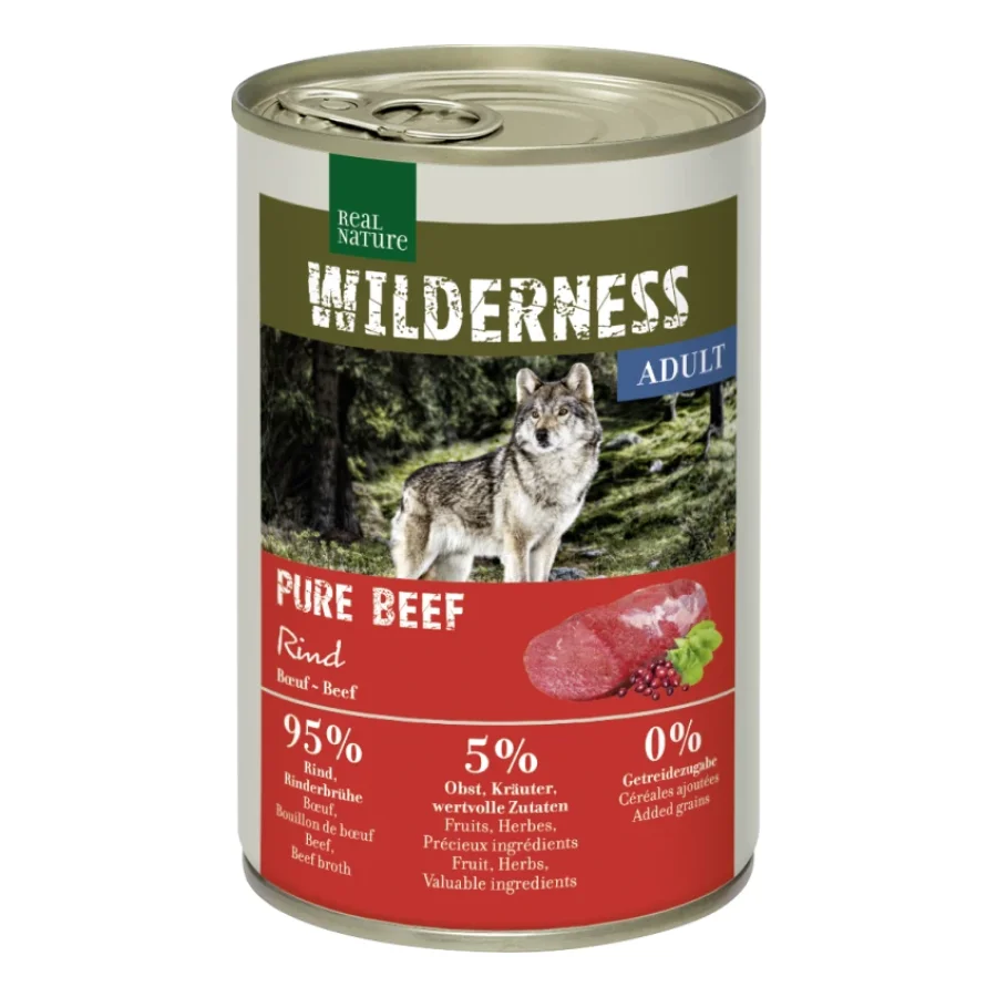 REAL NATURE WILDERNESS Nourriture humide Chien Adulte Pure Beef 6x400 g
