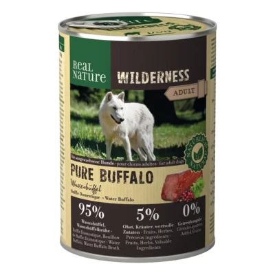 REAL NATURE WILDERNESS Nourriture humide Chien Adulte Pure Buffalo Buffle domestique 6x400 g