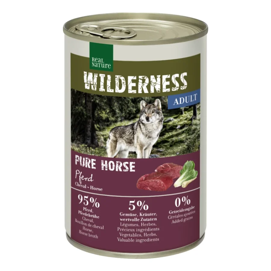 REAL NATURE WILDERNESS Nourriture humide Chien Adulte PURE HORSE  Cheval 24x400 g