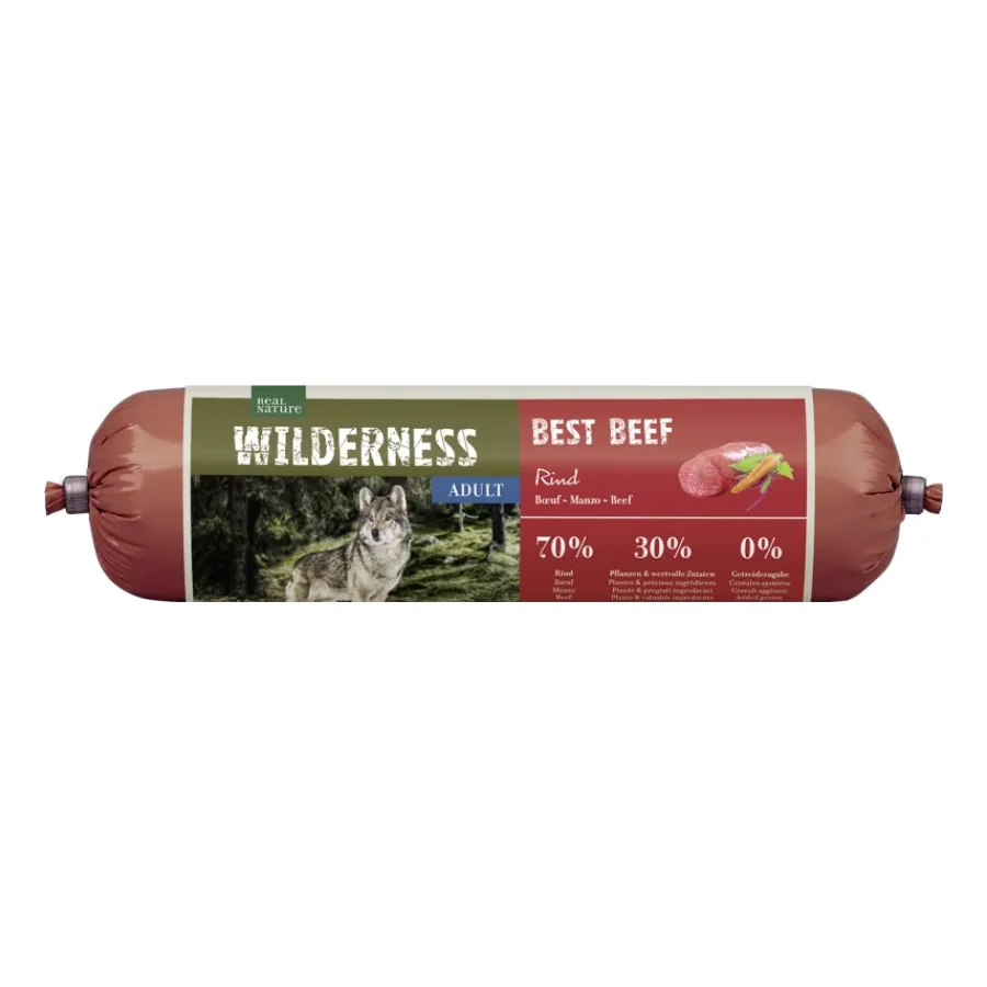 REAL NATURE WILDERNESS nourriture humide pour chien, adulte Bœuf 6x400 g