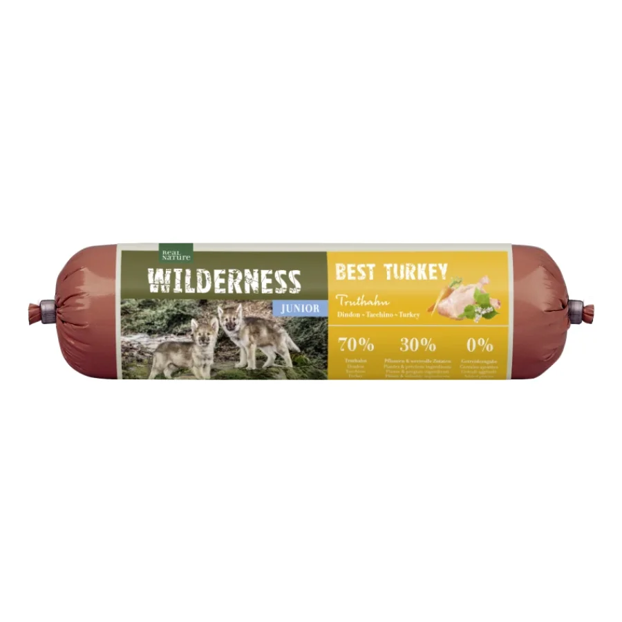 REAL NATURE WILDERNESS nourriture humide pour chien, Junior Dinde 6x400 g