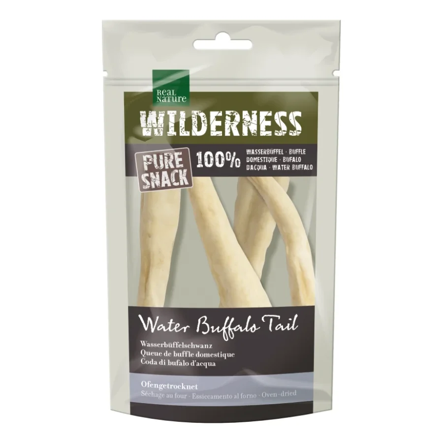 REAL NATURE Wilderness Pure Friandise pour Chien Queue de Buffle d'Eau Pack de 4