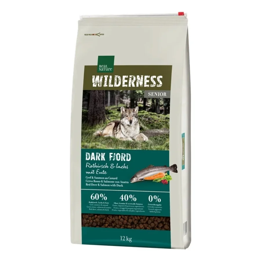 REAL NATURE WILDERNESS Senior Dark Fjord Cerf et saumon 12 kg
