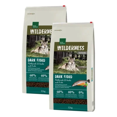 REAL NATURE WILDERNESS Senior Dark Fjord Cerf et saumon 2x12 kg
