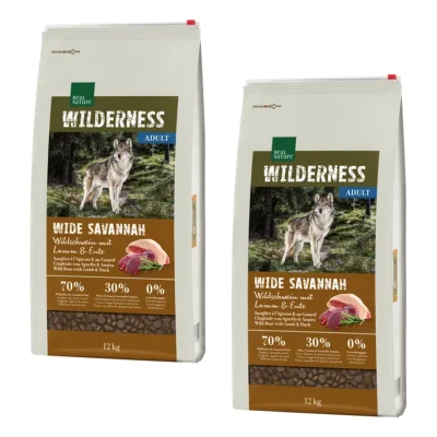 REAL NATURE WILDERNESS Wide Savannah Sanglier avec agneau et canard 2x12 kg