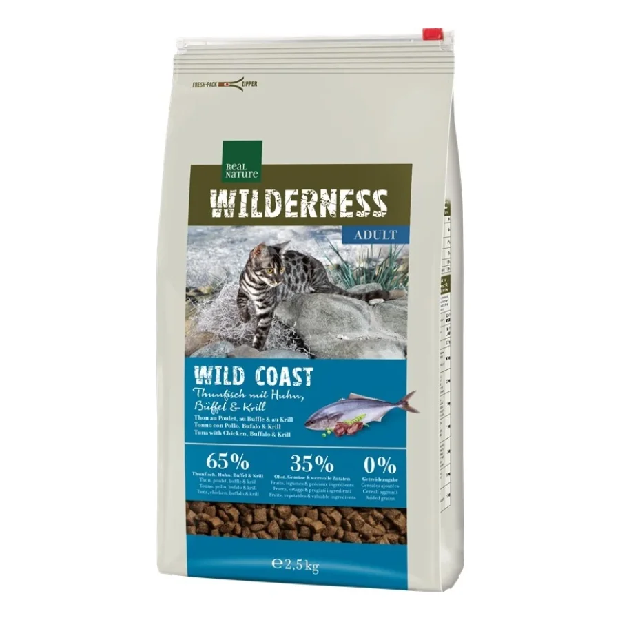 REAL NATURE WILDERNESS Wild Coast Adult Thon au poulet, buffle et krill 2,5 kg