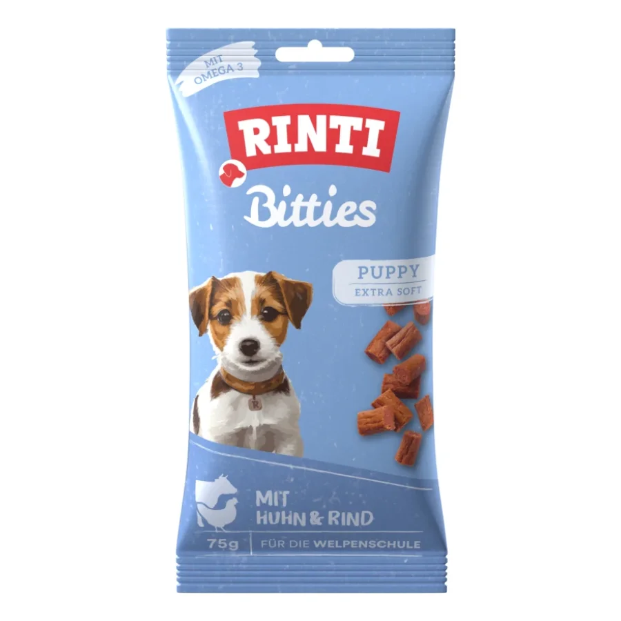 RINTI Bitties Puppy 16 x 75 g Poulet et bœuf