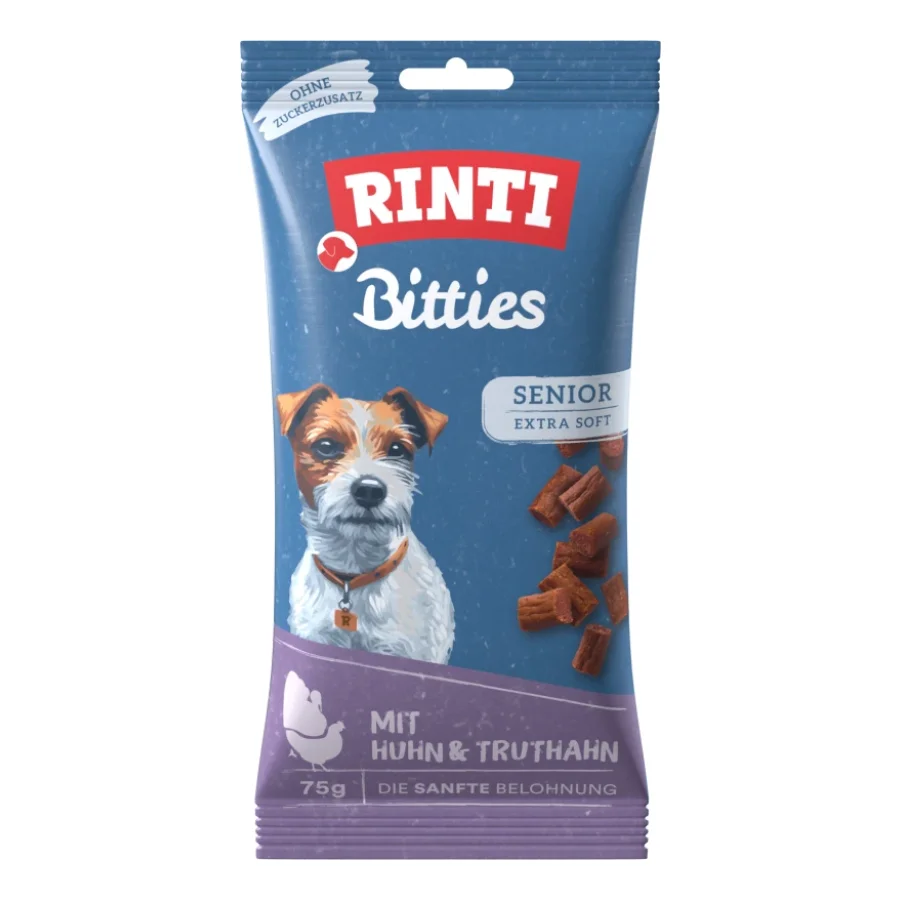 RINTI Bitties Senior Poulet et dinde 16 x 75 g