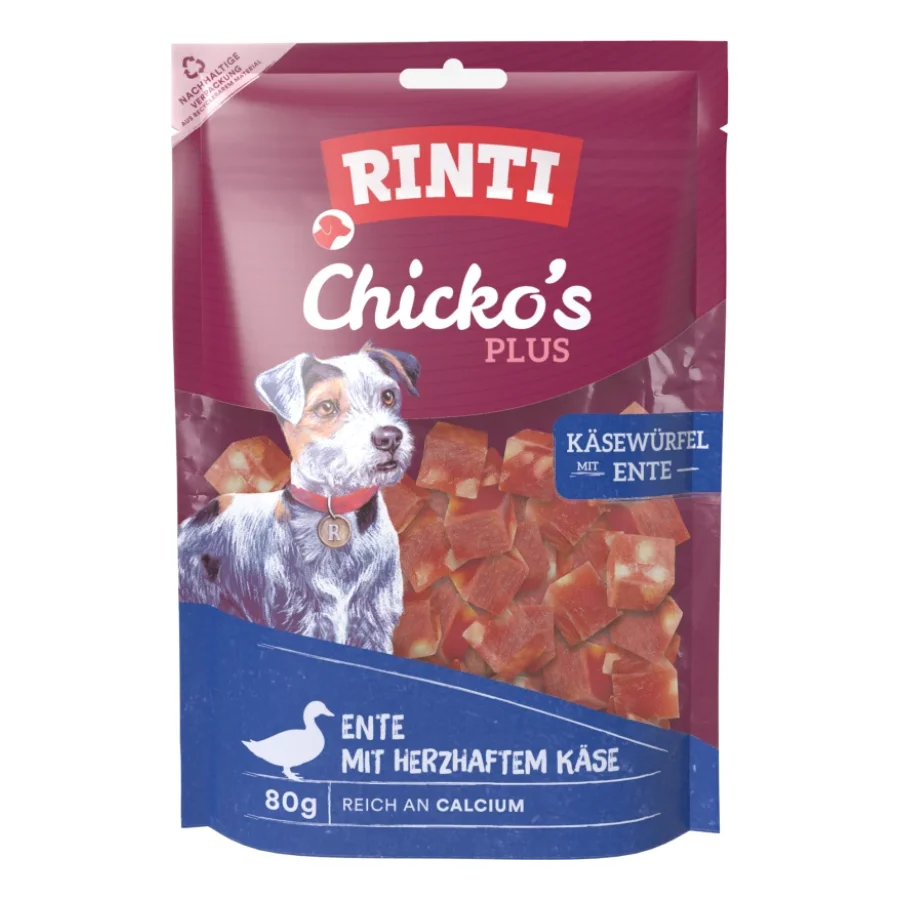 RINTI Chicko Plus cubes de fromage, avec canard et fromage 12x80 g