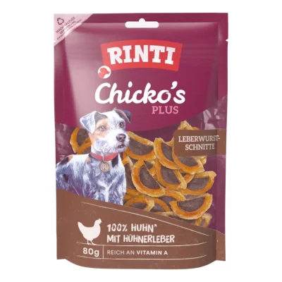 RINTI Chicko Plus Tranche de pâté de foie, Poulet avec foie de poulet 12x80 g