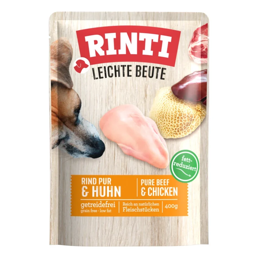 RINTI Friandises légères 10 x 400 g Boeuf Pur et poulet