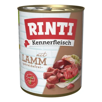 RINTI Kennerfleisch nourriture humide pour chien, adulte, boîte, Agneau 12x800 g