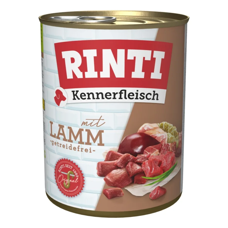 RINTI Kennerfleisch nourriture humide pour chien, adulte, boîte, Agneau 36x800 g