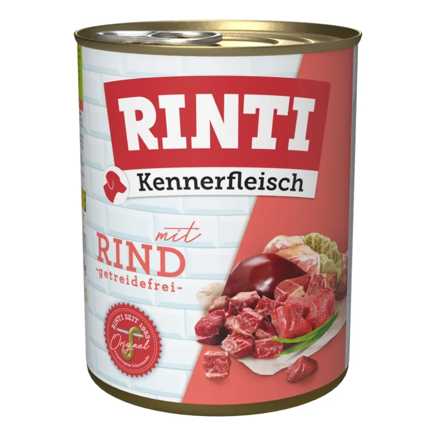 RINTI Kennerfleisch nourriture humide pour chien, adulte, boîte, Bœuf 24x800 g