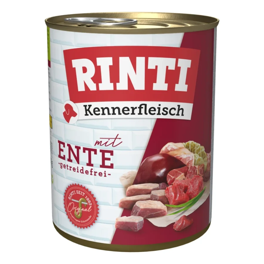 RINTI Kennerfleisch nourriture humide pour chien, adulte, boîte, Canard 24x800 g