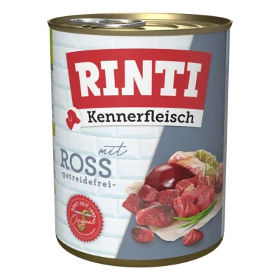 RINTI Kennerfleisch nourriture humide pour chien, adulte, boîte, Cheval 24x800 g