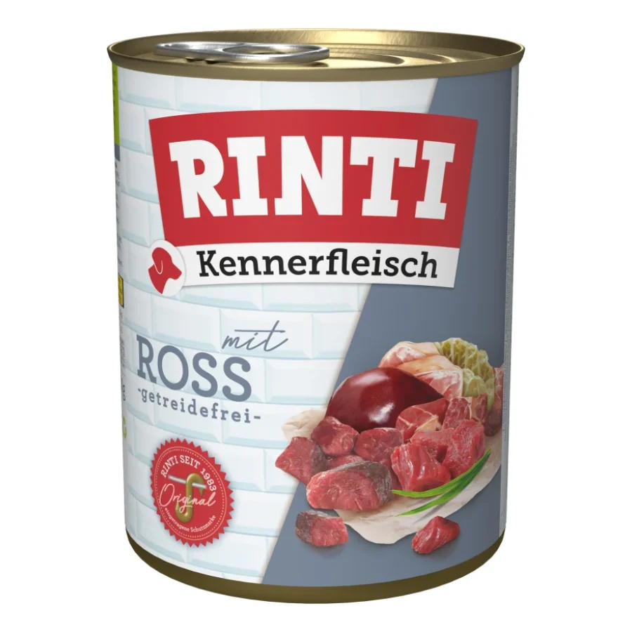 RINTI Kennerfleisch nourriture humide pour chien, adulte, boîte, Cheval 24x800 g