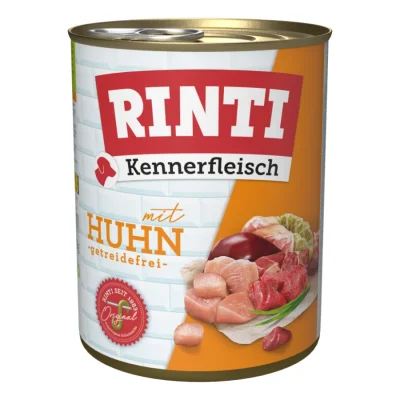 RINTI Kennerfleisch nourriture humide pour chien, adulte, boîte, Poulet 24x800 g