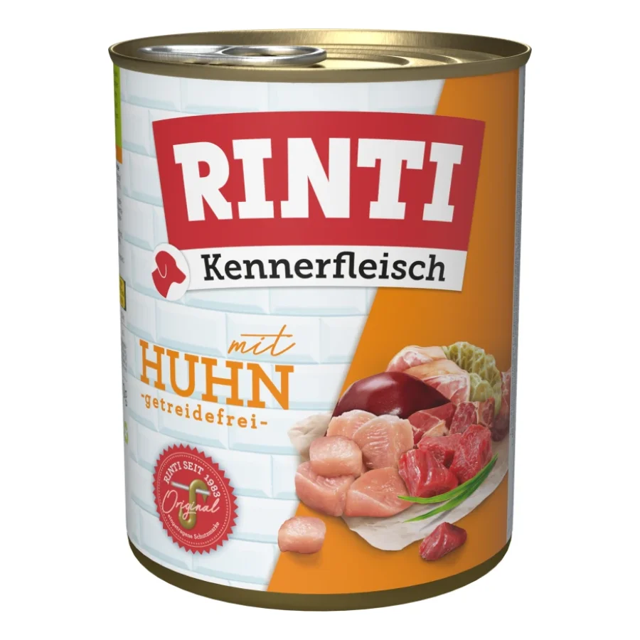 RINTI Kennerfleisch nourriture humide pour chien, adulte, boîte, Poulet 36x800 g