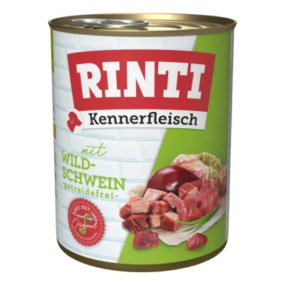RINTI Kennerfleisch nourriture humide pour chien, adulte, boîte, Sanglier 36x800 g