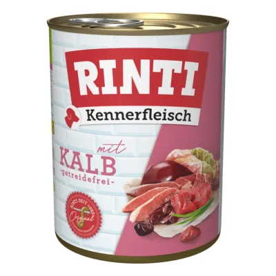 RINTI Kennerfleisch nourriture humide pour chien, adulte, boîte, Veau 12x800 g