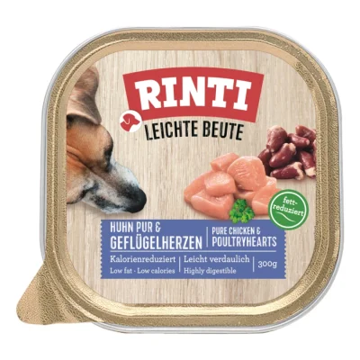 RINTI Proie légère 9 x 300 g Poulet pur et coeurs de volaille entiers