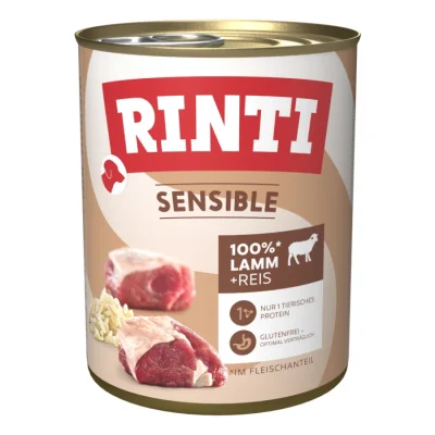 RINTI Sensible Agneau et riz 6x800 g