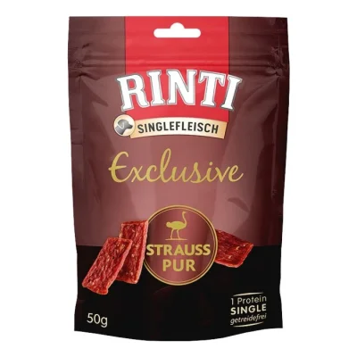 RINTI Singlefleisch Exclusive Snack Pur 2x50 g Autruche