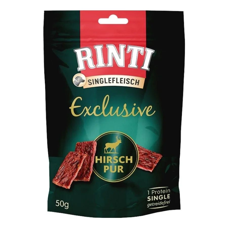 RINTI Singlefleisch Exclusive Snack Pur 2x50 g Cerf