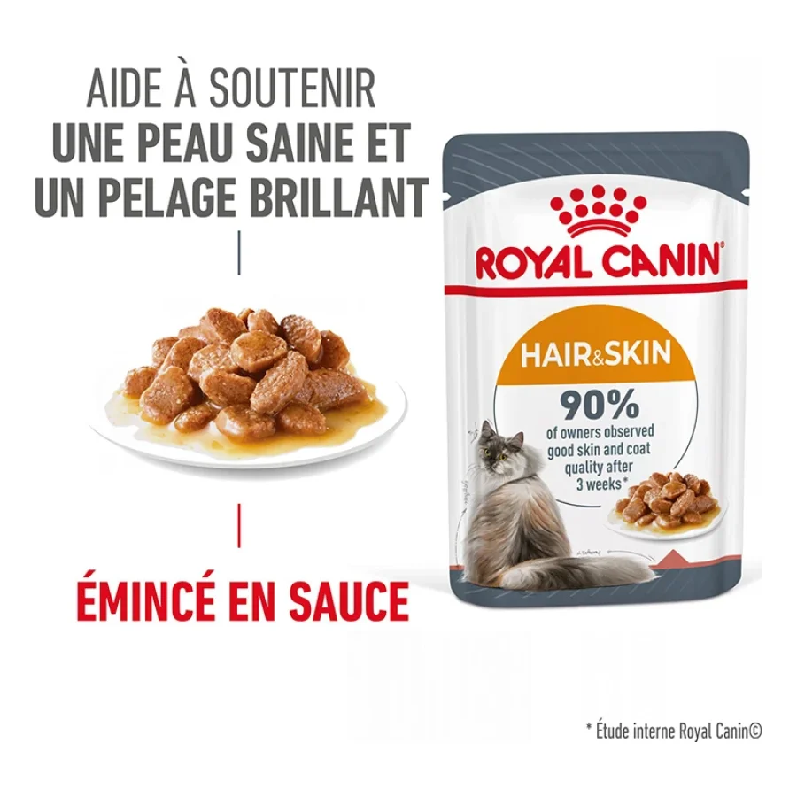 ROYAL CANIN Hair & Skin en sauce 12x85 g