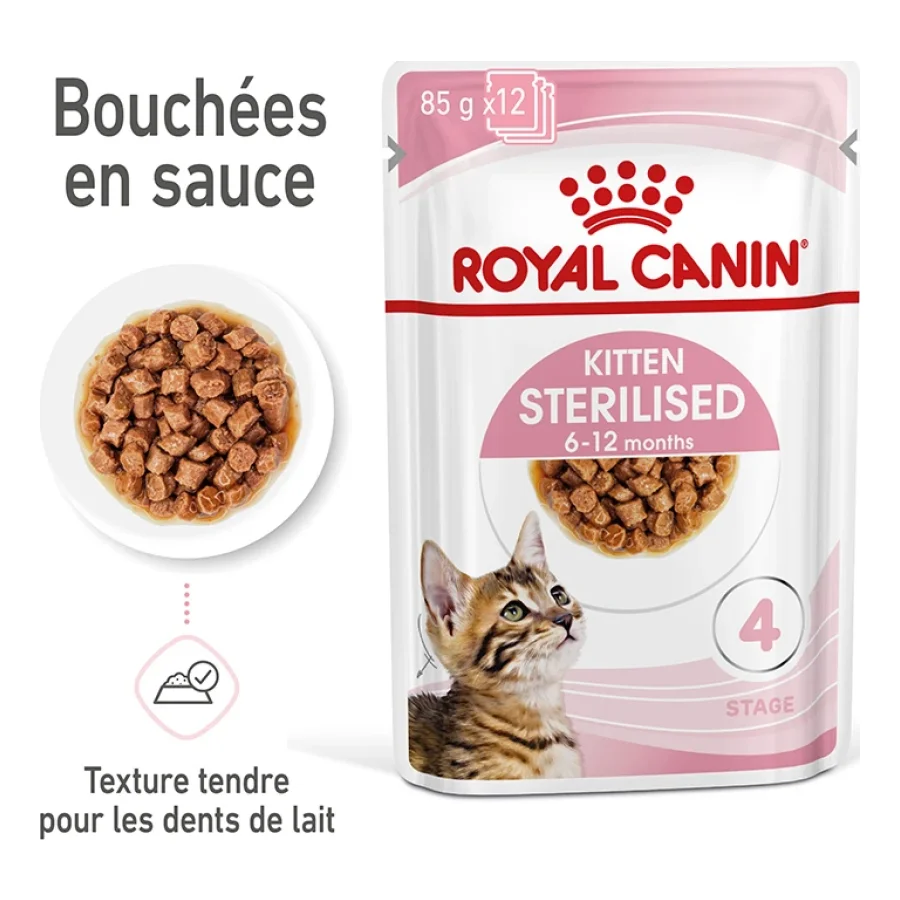 ROYAL CANIN KITTEN STERILISED en sauce 12 x 85 g