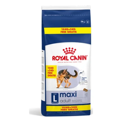 ROYAL CANIN Maxi Adulte 15+3 kg gratuite