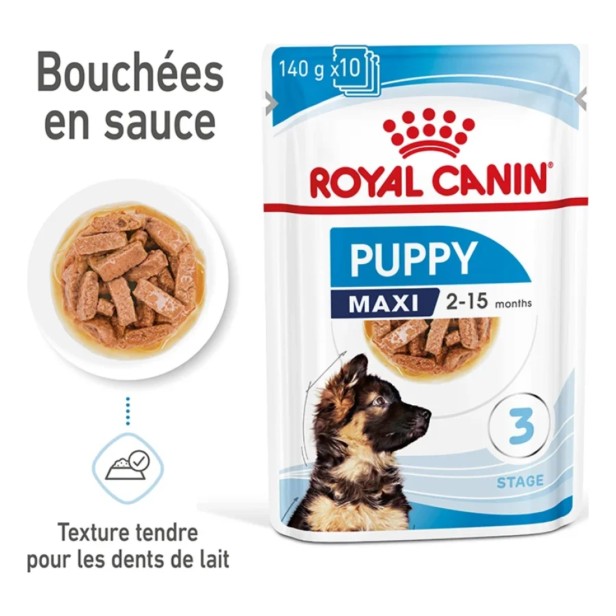 ROYAL CANIN Maxi Chiot Nourriture humide Chien 10 x 140 g