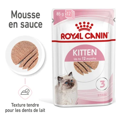 ROYAL CANIN Mousse Kitten en sauce 12x85 g
