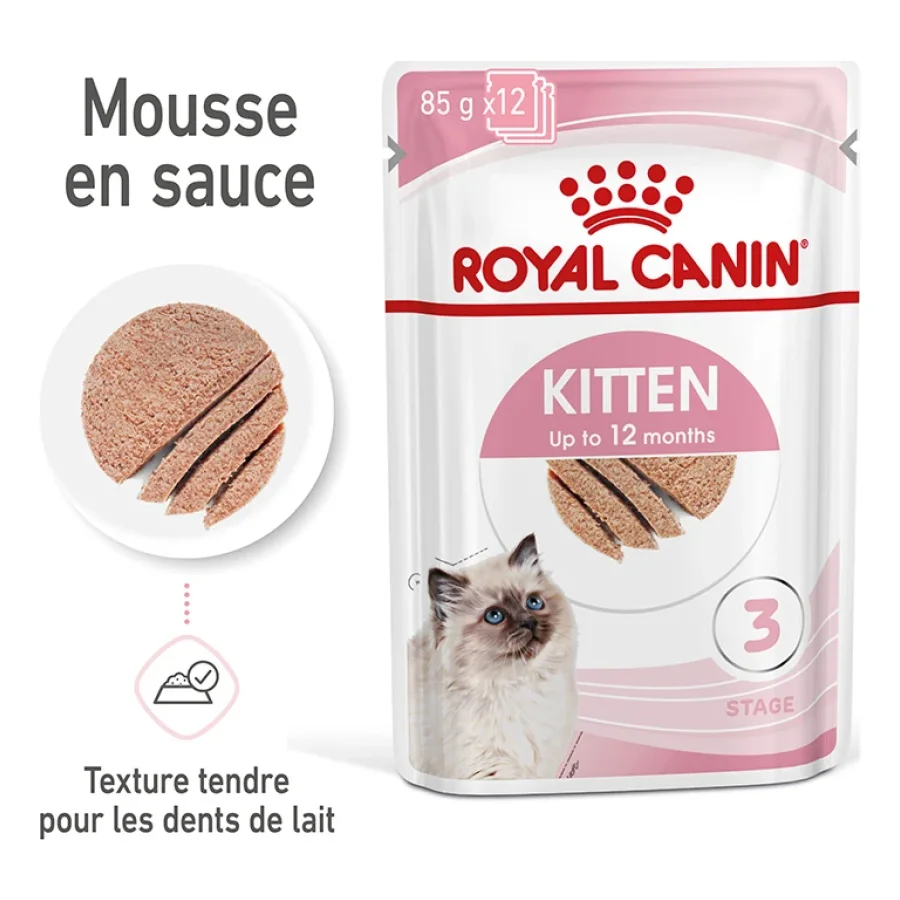 ROYAL CANIN Mousse Kitten en sauce 12x85 g