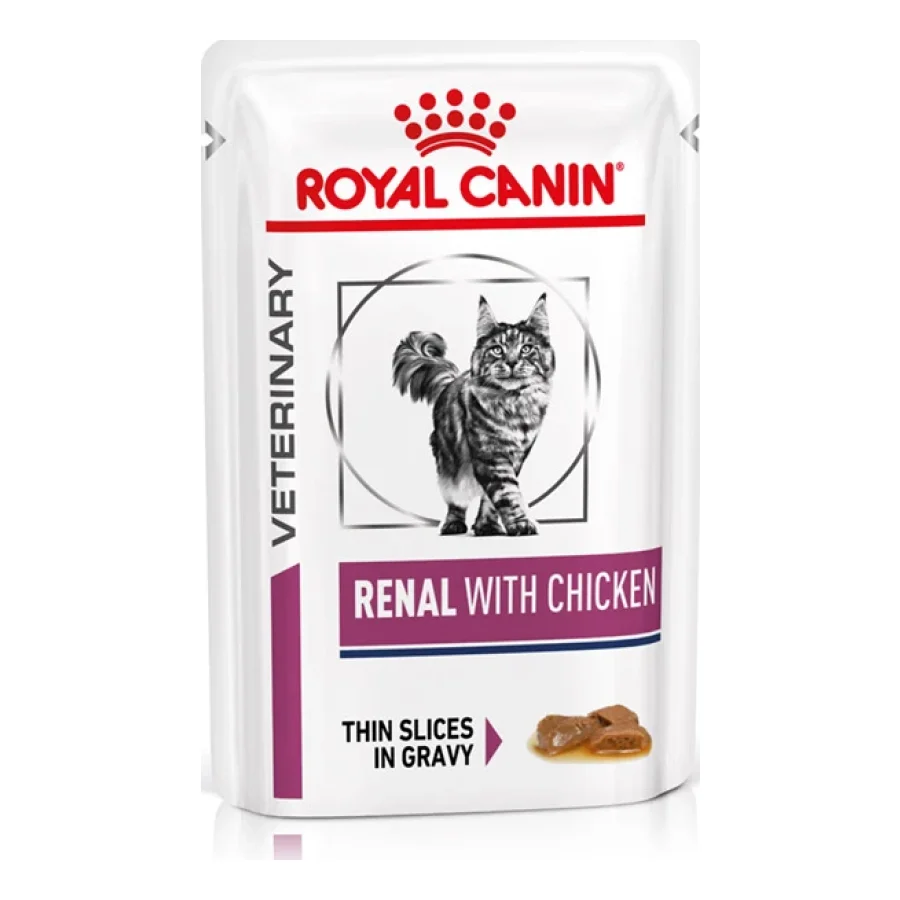 ROYAL CANIN Veterinary Renal Nourriture humide Chat 12x85g Poulet